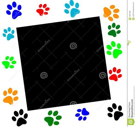 Paw print border (vector) stock vector. Illustration of clipart ...