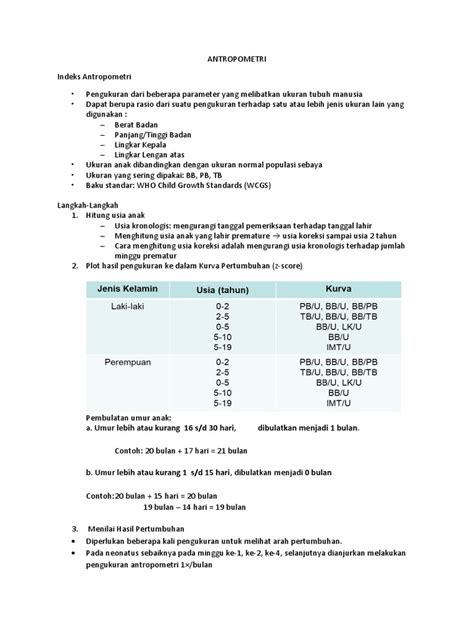 antropometri  gaya hidup