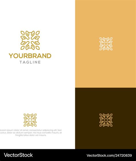 Elegant And Luxury Minimal Logo Design Royalty Free Vector