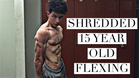 15 Year Old Bodybuilder Flexing Physique Update Youtube