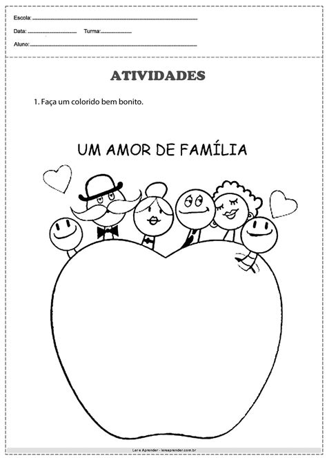 50 atividades sobre família para imprimir educação infantil e 0b2 Artofit