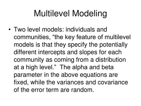 Ppt Multilevel Modeling In Health Research Powerpoint Presentation