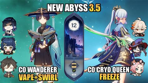 C0 AYAKA FREEZE C0 WANDERER VAPE SWIRL New Spiral Abyss 3 5