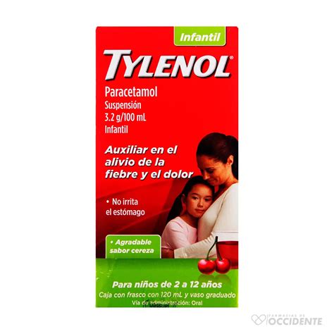 Tylenol Susp Infantil 120ml Cereza Farmacias De Occidente