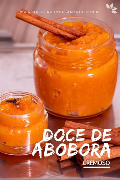 Como fazer doce de abóbora cremoso Marola Carambola