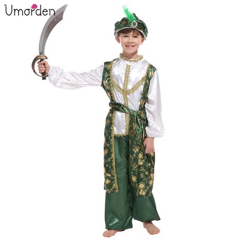 Kids Arab Arabian Costume Middle East Costume Robe Boy Child Prince