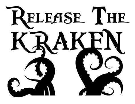 Release The Kraken Pirate Octopus Sea Monster Custom Stencil Etsy