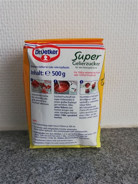 Super Gelierzucker Von Dr Oetker Produktedschungel