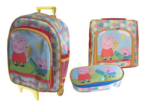 Kit Mochila Escolar Rodinha M George Peppa Pig Mochila E Cia Elo7