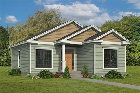 Bed Cottage House Plan With Covered Entry Sq Ft Vr