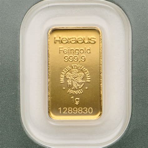 1 Gram Gold 999 Heraeus Sealed With Certificate Catawiki