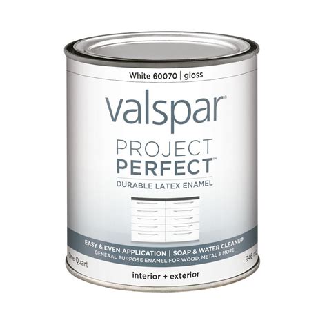 Valspar Project Perfect White Gloss Latex Enamel Interior Exterior