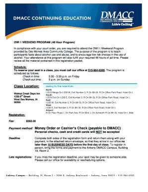 Dmacc Class Schedule Template - Fill and Sign Printable Template Online