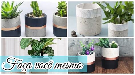 Como Fazer Vasos De Cimento YouTube