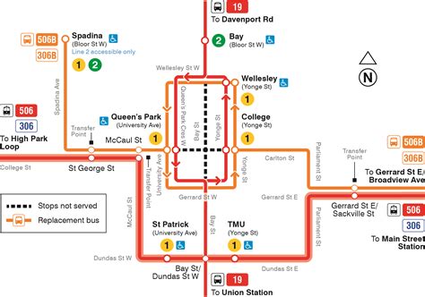 Complete Stop List and Route Map for TTC Route 506 31