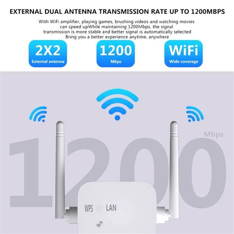 RiPit Wzmacniacz zasięgu WIFI 2 4GHz 5GHz Repeater 1200Mbps 4