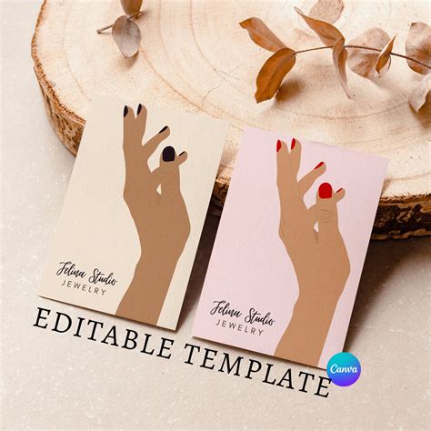 Bracelet Display Card, Bracelet Packaging, Bracelet Card Template ...