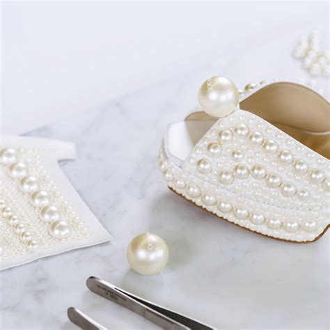 White Satin Sandals With All Over Pearl Embellishment Sacaria