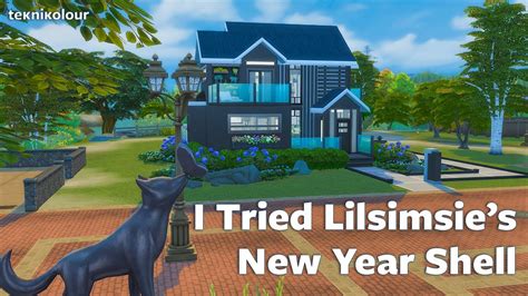 I Tried Lilsimsies New Year Shell Challenge The Sims 4 Speed Build