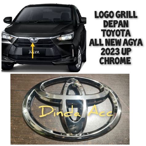 Toyota Chrome All New Agya Front Grill Logo Emblem Up Shopee