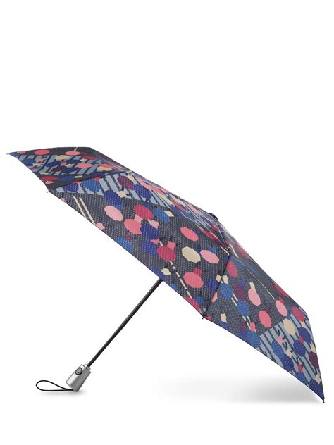 Totes One Touch Auto Open Close Umbrella With Sunguard Multi Color