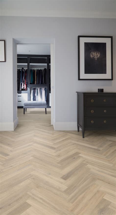 Polyflor Camaro Naked Blond Oak Herringbone Vinyl Flooring