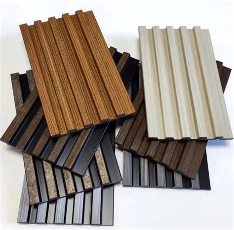 Wooden Grain Pvc Wpc Fluted Wall Panels For Decoration China