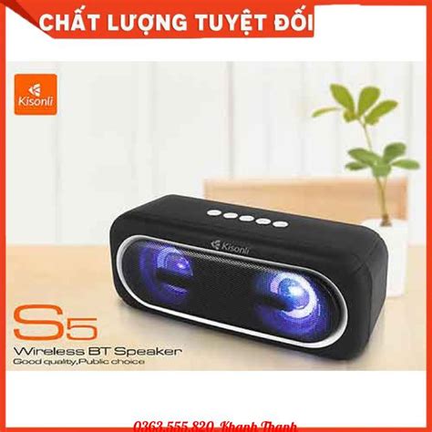 Loa Bluetooth Kisonli S5 v5 0 Chính hãng Âm thanh trung thực RMS 10W