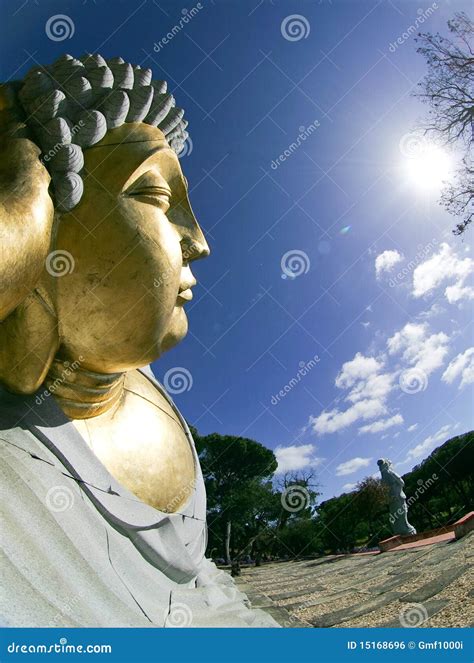 Buddhist Garden - Statue stock photo. Image of gold, faith - 15168696