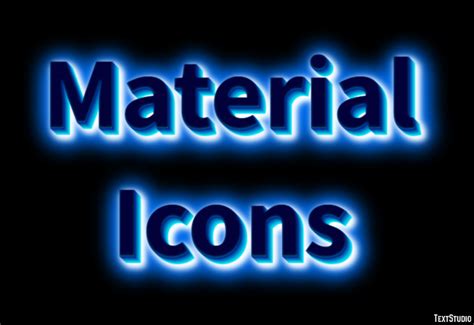 Material Icons Text Effect and Logo Design Font