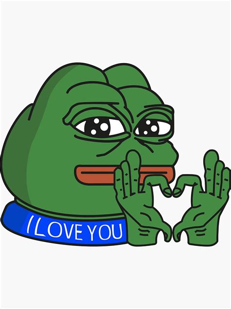 "I love you meme!" Sticker for Sale by anadifdesiger | Redbubble