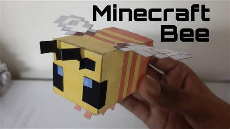 How To Make A Paper Minecraft Bee Super Easy Youtube