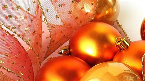 Wallpaper Christmas Decorations Balloons Ribbon Gold Close Up Hd