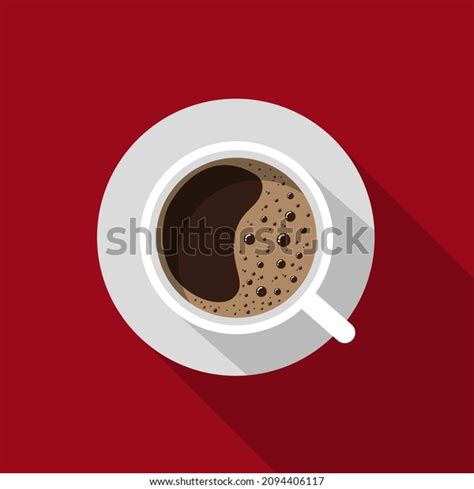 Coffee Cup Shadow Flat Style On Stock Vector Royalty Free 2094406117