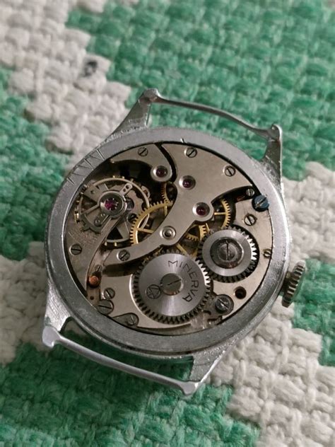 Venduto Vendo Minerva Vintage Gilt Dial Military Style