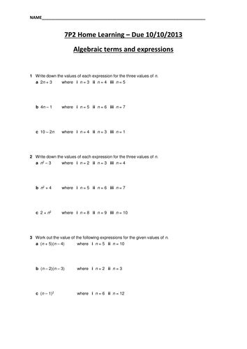 Expand Brackets And Simplify Expressions Differentiated Worksheet By Beverleydavies Teaching