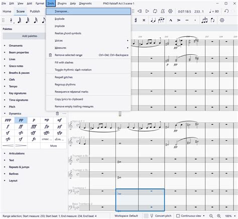 Short Cuts To Menu Items MuseScore