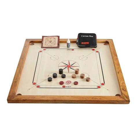 33 Full Size Professional Carrom Board 8mm Ply W Free Coins Striker