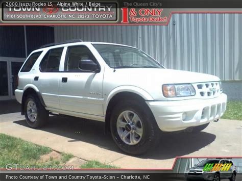 Alpine White 2000 Isuzu Rodeo Ls Beige Interior