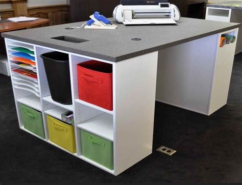 Counter Height Work Table With Storage - South Shore Crea Counter ...