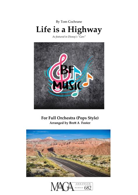 Life Is A Highway Arr Brett A Foster By Rascal Flatts Sheet Music