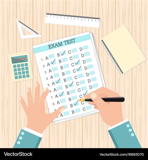 School Exam Test Results Royalty Free Vector Image