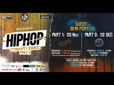 Teaser Hip Hop Tahiti Fest Guest Demi Portion Youtube