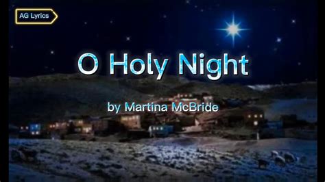 O Holy Night By Martina Mcbride Lyricvideo Youtube