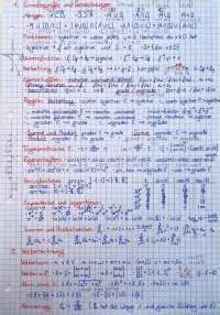 Formelsammlung Mathe Mitschriften Mathematik I Docsity