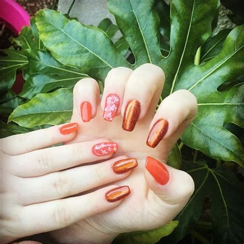 Orange Cats Eyes And Marbles To Brighten January Up Januarynails