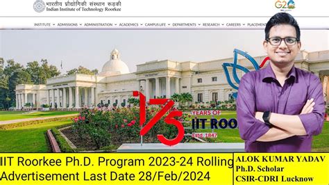 Iit Roorkee Ph D Program Rolling Advertisement Apply Nowi Iit