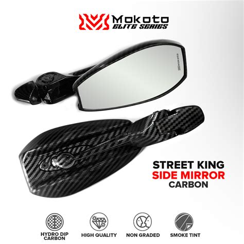 MOKOTO ELITE SERIES STREET KING SIDE MIRROR SLIGHTLY SMOKE WITH EYE