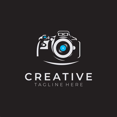 Creative Black Abstract Camera Logo Design Symbol Vector Illustration