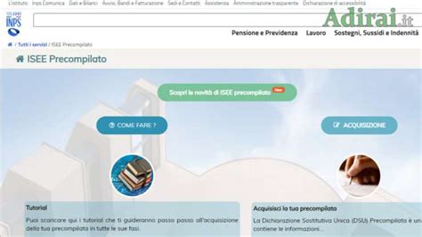 ISEE Precompilato INPS Tutorial Per Fare La DSU Precompilata